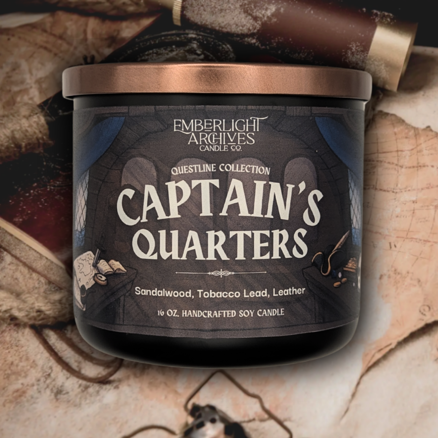 Captain's Quarters - Sandalwood, Tobacco, Leather